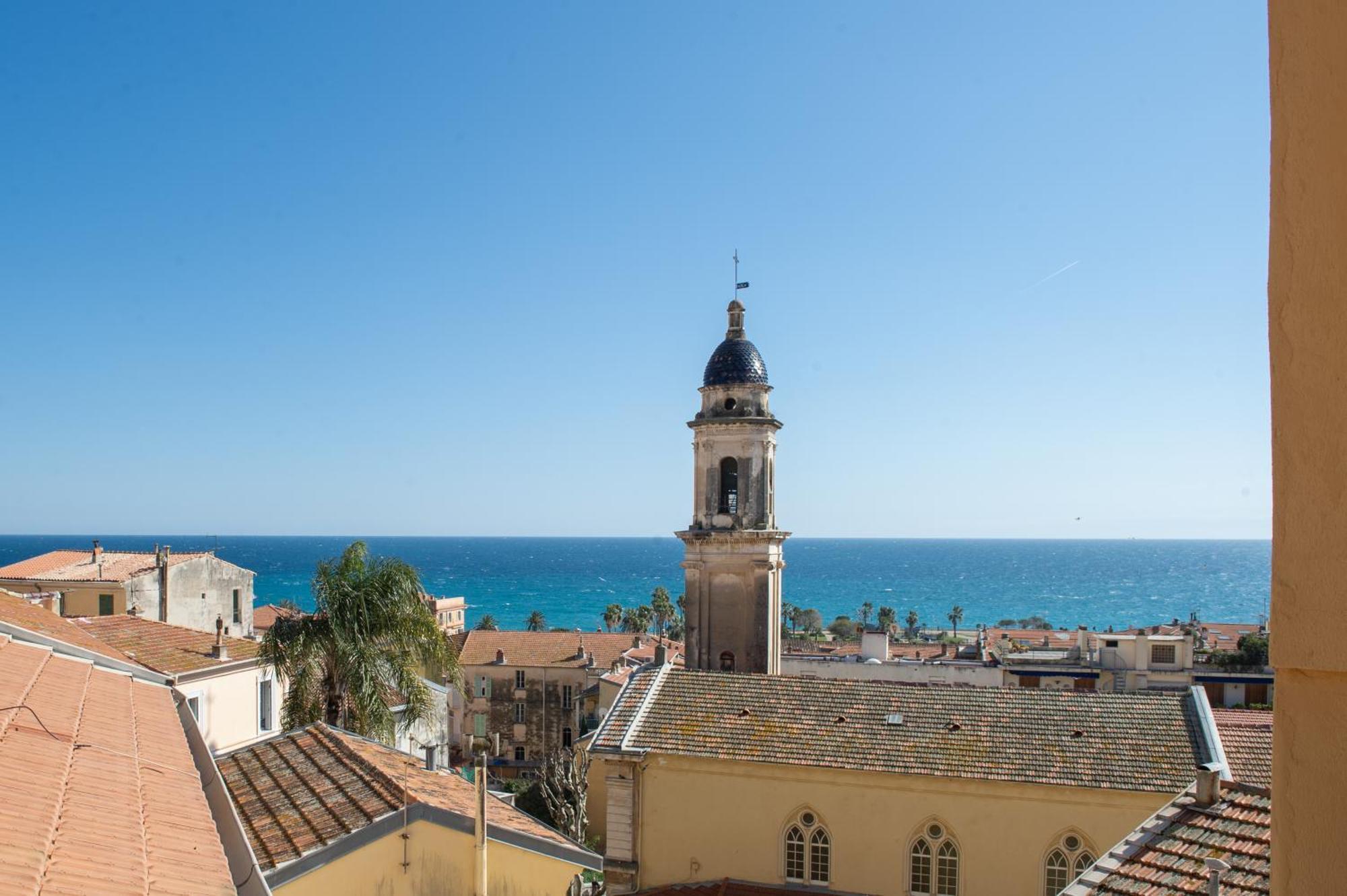 Palm Riviera - Vieille Ville De Menton - Vue Mer Exteriör bild